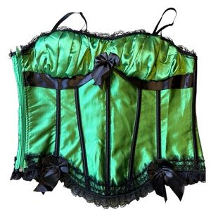 Beautiful Green and Black Corset
